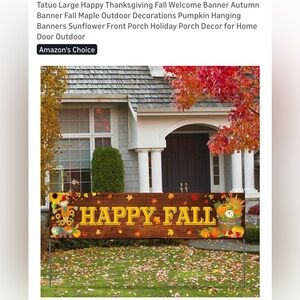 Happy Fall Outdoor Banner